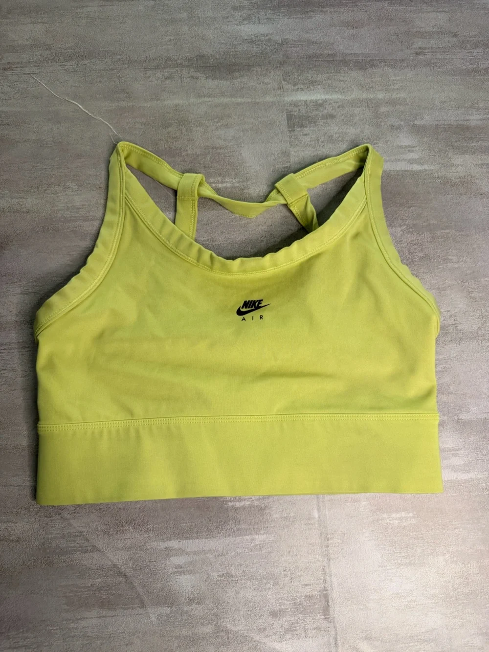 Nike Women's Neon Yellow Athletic Crop Sports Bra